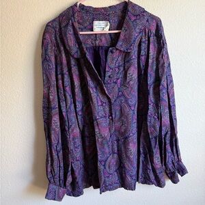 Pendleton Country Sophisticates Purple Paisley Blouse
